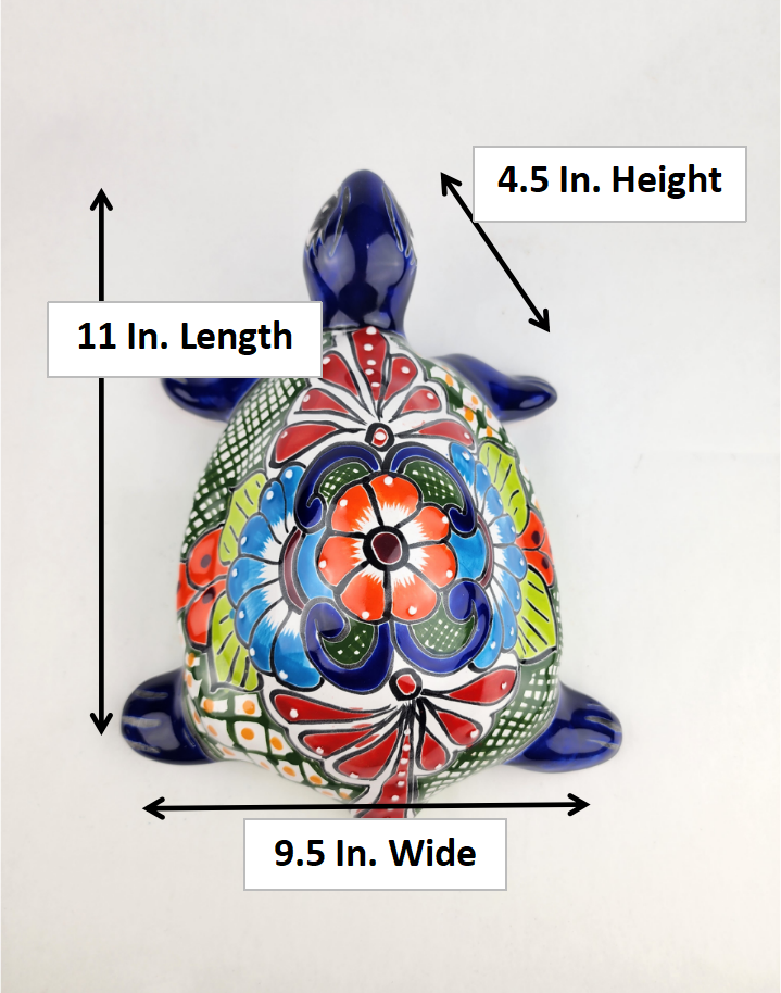 Talavera Turtle – Authentic Mexican Handcrafted Ceramic Figurine