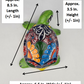 Green Mexican Ceramic Turtle Figurine 8.5" – Talavera-Style Garden Décor