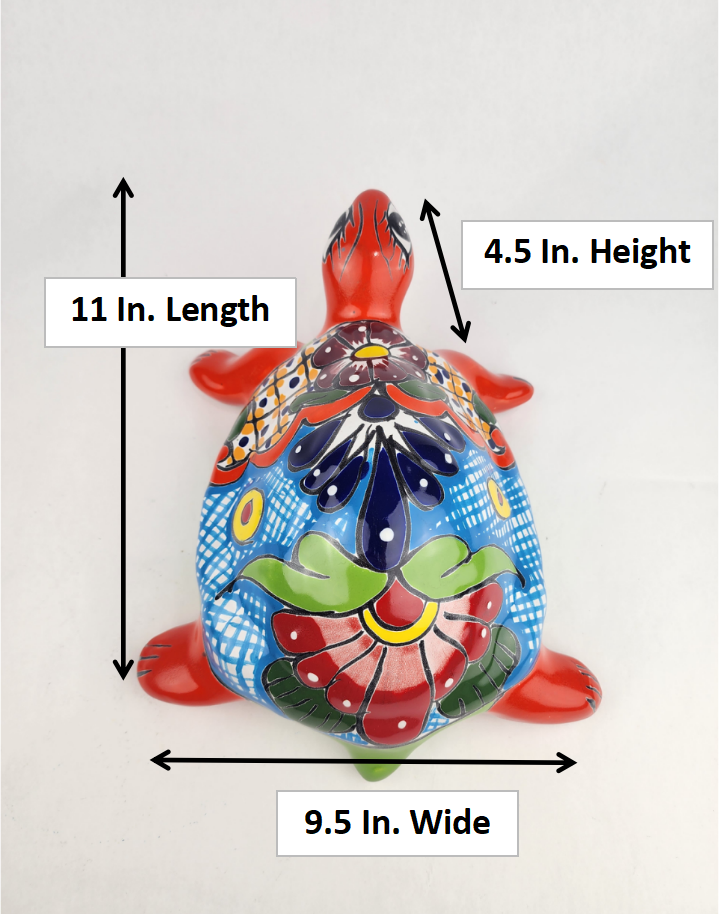 Talavera Turtle – Handcrafted Mexican Ceramic Folk Art