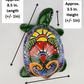 Green Talavera Turtle Figurine 8.5" – Mexican Ceramic Folk Art Décor