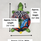 Green Talavera-Style Turtle Figurine 9.5" – Mexican Folk Art Décor