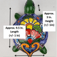 Green Talavera-Style Turtle Figurine 9.5" – Mexican Ceramic Patio Décor