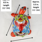 Red-Orange Talavera Style Turtle Figurine – Mexican Ceramic Folk Art Décor
