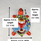 Orange Talavera-Style Ceramic Turtle Figurine 9.5" – Mexican Folk Art Décor