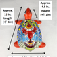 Red-Orange Talavera-Style Turtle Figurine 11" – Mexican Folk Art Décor