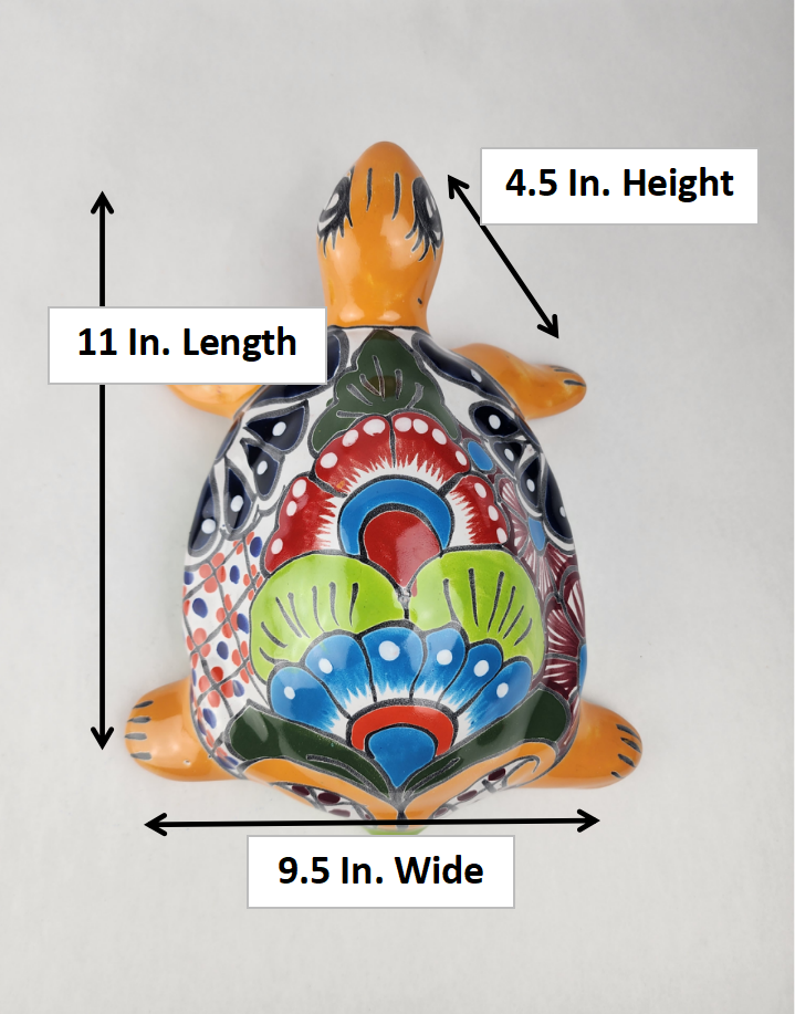 Handcrafted Ceramic Turtles | Vibrant Indoor & Outdoor Folk Art