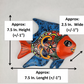 Blue & Orange Talavera-Style Fish Wall Décor 7.5" – Mexican Ceramic Folk Art