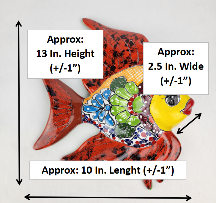 Colorful Ceramic Fish – Hand-Painted Mexican Wall Art