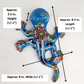 Sky Blue Talavera Salamander – Handcrafted Folk Art Lizard