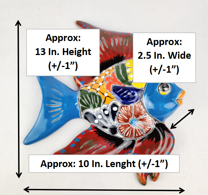Hand-Painted Ceramic Fish – Unique Coastal Wall Decor
