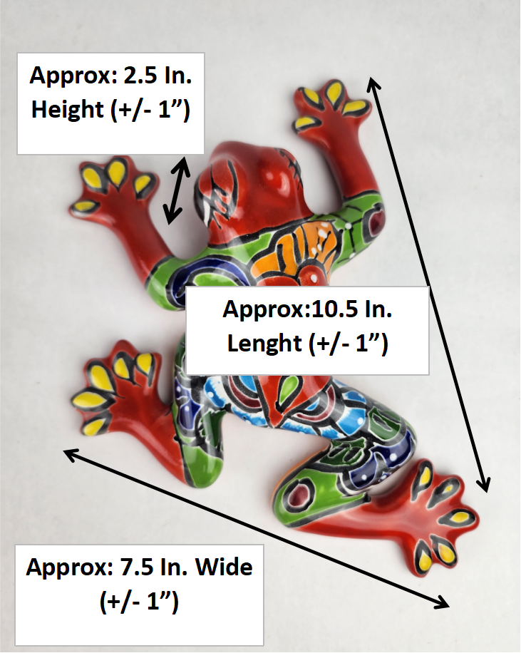 Red Talavera Frog – Handcrafted Mexican Garden Decor