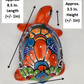Red Orange Talavera-Style Turtle Figurine 8.5" – Mexican Folk Art Décor