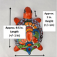 Red Orange Talavera-Style Turtle Figurine 9.5" – Mexican Folk Art Accent