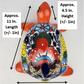 Red Orange Talavera-Style Turtle Figurine 11" – Mexican Ceramic Garden Décor