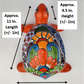 Red Orange Talavera-Style Turtle Figurine 11" – Mexican Folk Art Décor