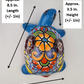 Sky Blue Talavera-Style Turtle Figurine 8.5" – Mexican Ceramic Folk Art