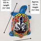 Sky Blue Talavera-Style Turtle Figurine 8.5" – Mexican Garden Folk Art