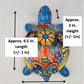 Sky Blue Talavera-Style Turtle Figurine 9.5" – Mexican Ceramic Décor