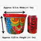 Small Hand-Painted Talavera Pot – Red Rim Colorful Ceramic Planter