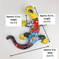Yellow Talavera-Style Gecko & Fish – Mexican Folk Art Bundle