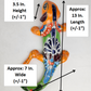 Orange Talavera Iguana – Hand-Painted Garden Wall Art