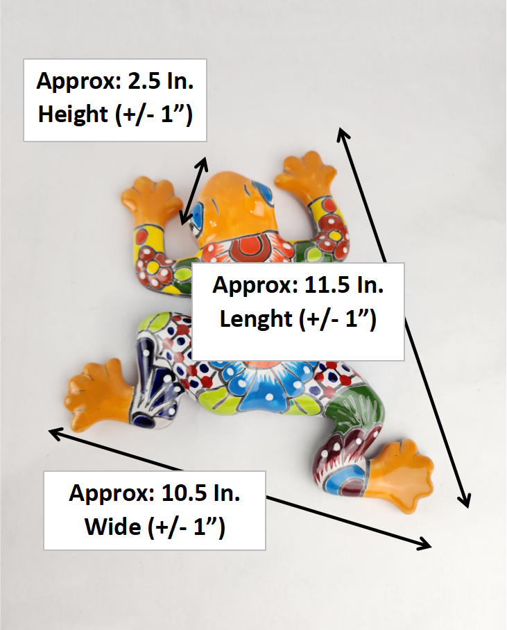 Whimsical Talavera Frog – Unique Garden or Porch Accent