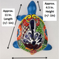 Sky Blue Talavera-Style Turtle Figurine 11" – Mexican Folk Art Décor