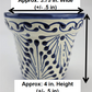 Small Blue & White Mexican Ceramic Planter