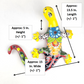Large Yellow Talavera Gecko – Mexican Folk Art Lizard Wall Hanging