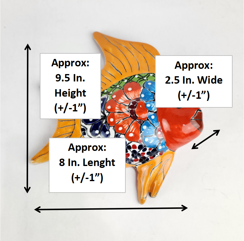 Creative Talavera Wall Fish – Mexican Ceramic Home Accent