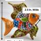 Fish Figurine Wall Deco Hand Painted Mexican Talavera Pottery