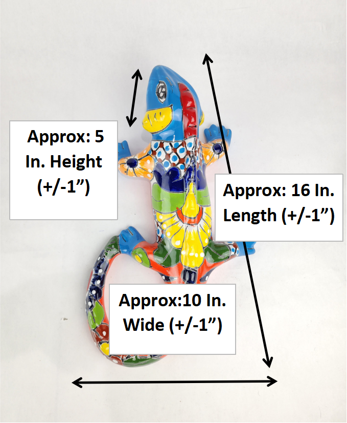 Nature-Inspired Talavera Iguana – Mexican Ceramic Wall Art