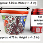 Small Talavera Flower Pot – Orange Rim, Handcrafted in Mexico