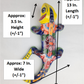 Yellow Talavera-Style Iguana – Hand-Painted Mexican Folk Art Décor