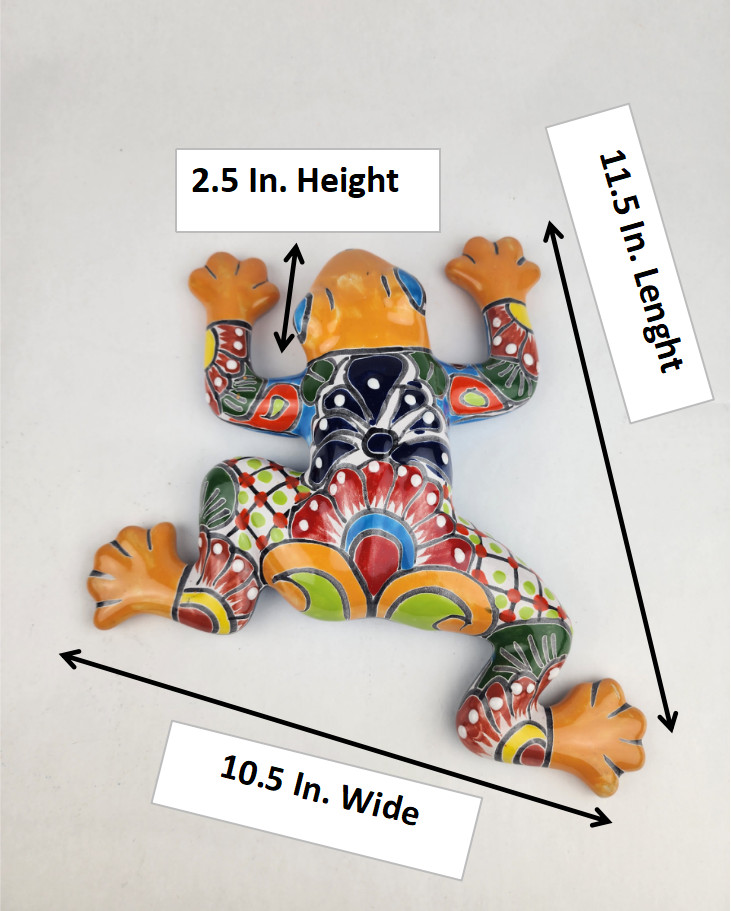 Talavera Frog Decor – Hand-Painted Mexican Pottery for Garden