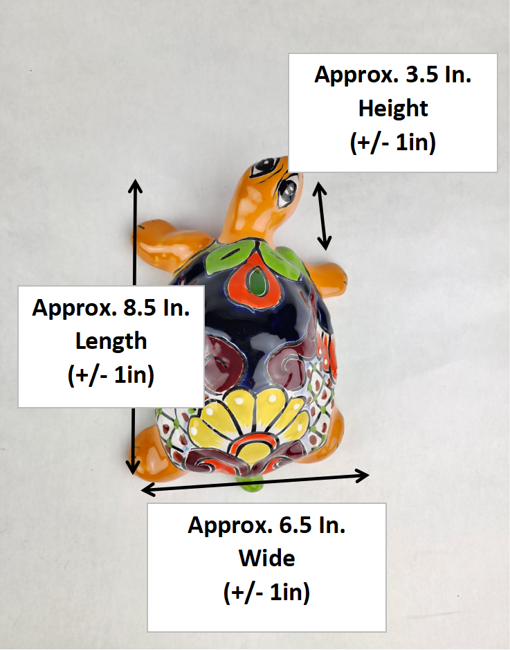 Talavera Turtle – Handcrafted Mexican Ceramic Folk Art