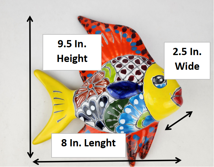 Ocean-Inspired Wall Fish – Unique Handcrafted Mexican Pottery