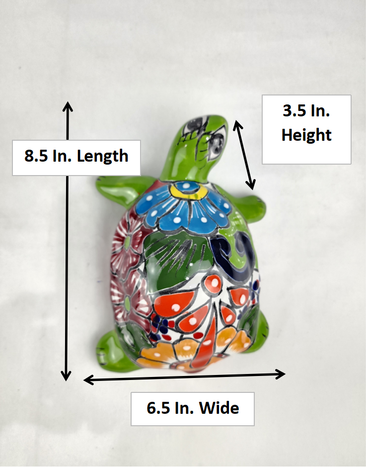 Talavera Turtle Pair — Garden Decor Set (2-Piece) | Handcrafted Mexican Ceramic Folk Art