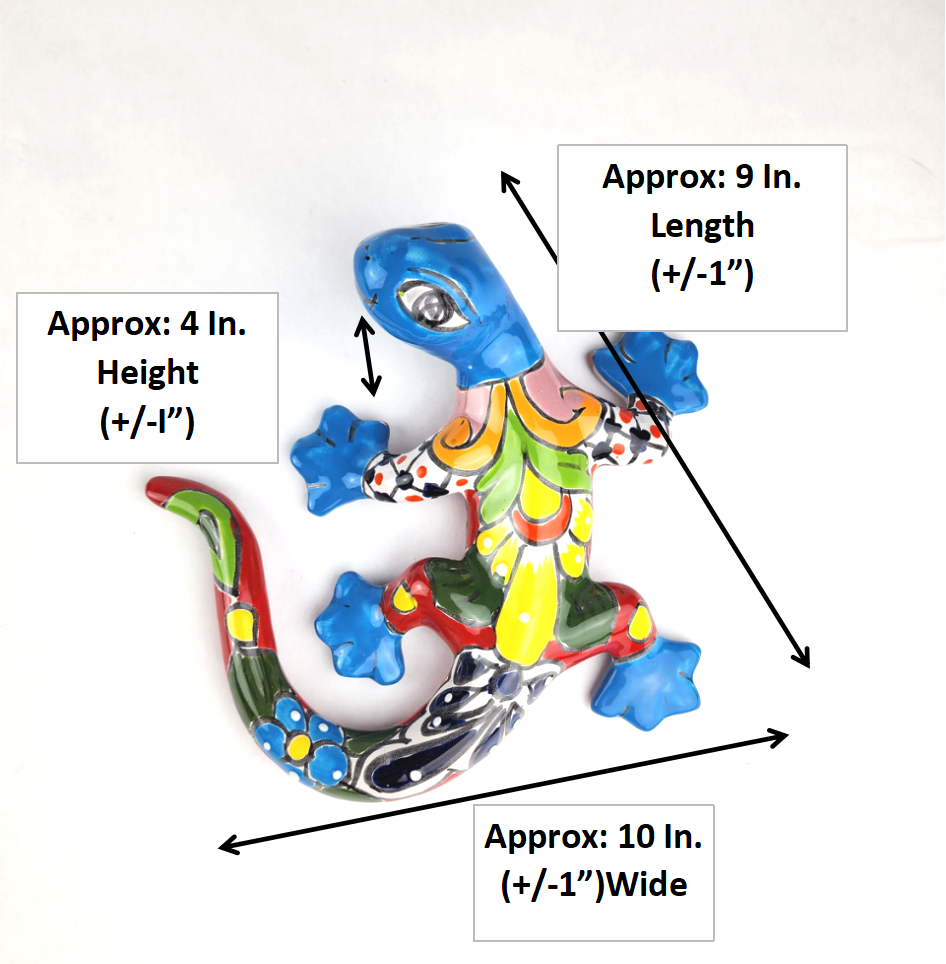 Artistic Talavera Lizard – Handmade Mexican Ceramic Gecko
