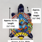 Deep Blue Talavera-Style Turtle Figurine 9.5" – Mexican Folk Art Décor