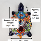 Blue Mexican Ceramic Turtle Figurine 9.5" – Talavera-Style Folk Art Décor