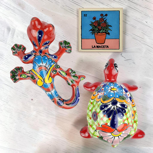 3-Piece Salamander, Turtle & La Maceta #52 Decor Set