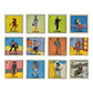 12-piece Mexican Lotería ceramic tile bundle featuring El Diablito, La Dama, El Catrín, La Sirena, and El Valiente.