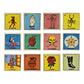 12-piece Mexican Lotería ceramic tile bundle featuring El Diablito, La Mano, La Muerte, El Alacrán, La Sirena, and El Corazón.