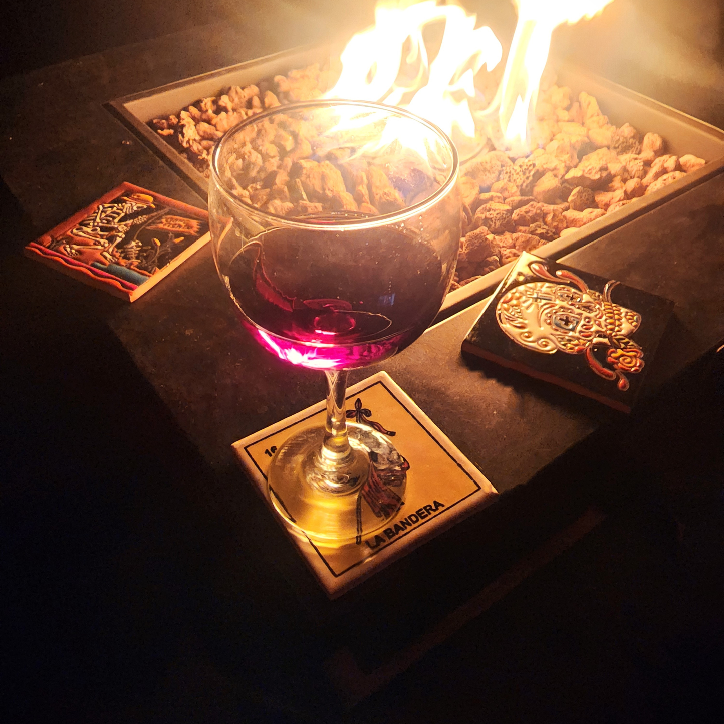 Lotería Coaster – El Diablito #2 | Mexican Ceramic Folk Art Décor
