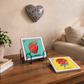 Mexican Ceramic Heart Wall Decor & Loteria Coaster Set w/ Holder
