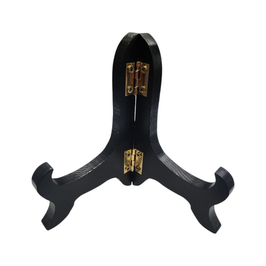 Black wood 4-inch display stand easel for ceramic tiles and mini artwork
