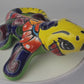 Yellow Talavera-Style Iguana – Handcrafted Mexican Folk Art Figurine