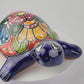 Blue Talavera Ceramic Turtle – Hand-Painted Mexican Folk Art