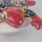 Red & Yellow Talavera Ceramic Frog – Handcrafted Mexican Garden Decor